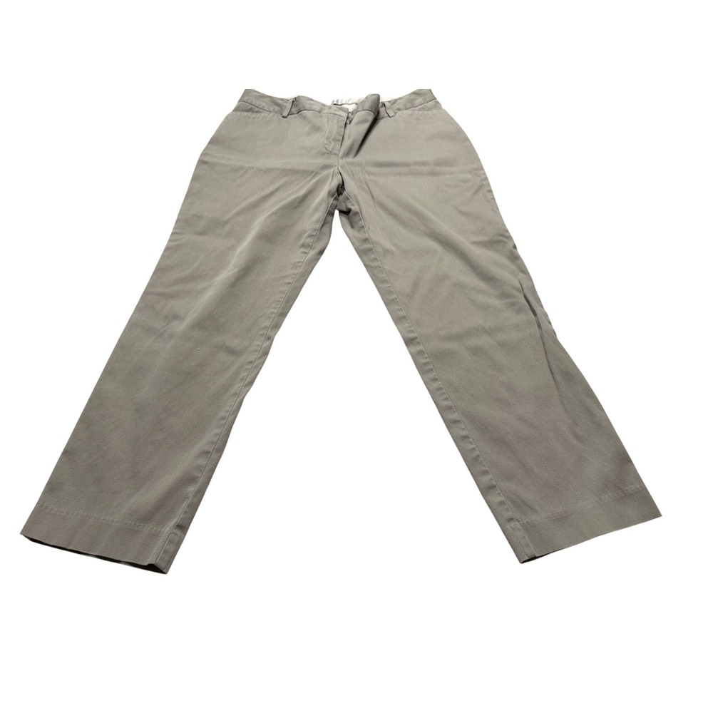 Van Heusen Womens Khaki Tan Stretch Straight Leg Dress Pants Size 14